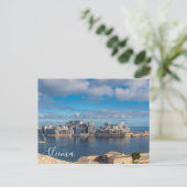 Slijmhaven en wolkenkrabbers op Malta Briefkaart (Staand voorkant)