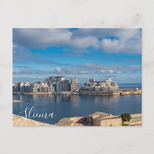 Slijmhaven en wolkenkrabbers op Malta Briefkaart (Voorkant)