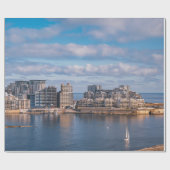 Slijmhaven en wolkenkrabbers op Malta Cadeaupapier (Vlak)
