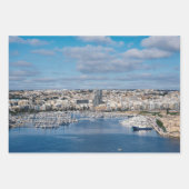 Slijmhaven en wolkenkrabbers op Malta Inpakpapier Vel (Voorkant 3)