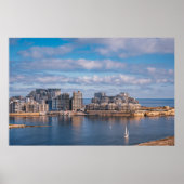 Slijmhaven en wolkenkrabbers op Malta Poster (Voorkant)