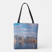 Slijmhaven en wolkenkrabbers op Malta Tote Bag (Achterkant)