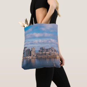 Slijmhaven en wolkenkrabbers op Malta Tote Bag