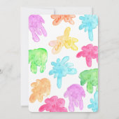 Slijmpartij kinderverjaardagsfeest uitnodiging (Achterkant)