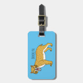 Slijmtandtijgerillustratie Bagagelabel (Voorkant verticaal)