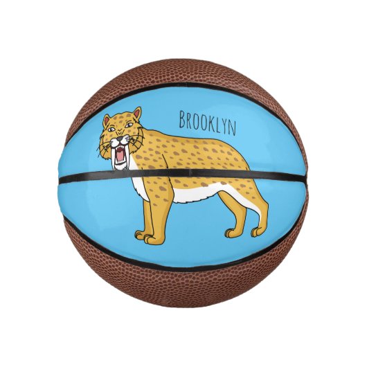 Slijmtandtijgerillustratie Basketbal (Voorkant)