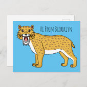 Slijmtandtijgerillustratie Briefkaart (Voorkant / Achterkant)