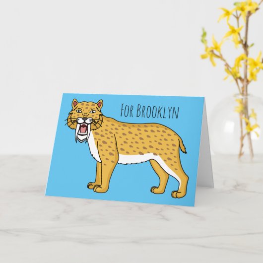 Slijmtandtijgerillustratie Kaart (Gele Bloem)