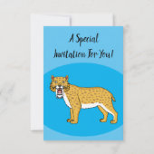 Slijmtandtijgerillustratie Kaart (Achterkant)