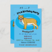 Slijmtandtijgerillustratie Kaart (Voorkant / Achterkant)