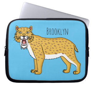 Slijmtandtijgerillustratie Laptop Sleeve