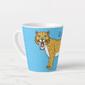 Slijmtandtijgerillustratie Latte Mok (Linkerhoek)