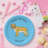 Slijmtandtijgerillustratie Papieren Bordje (Feest)