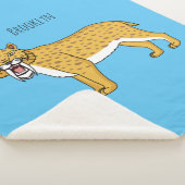 Slijmtandtijgerillustratie Sherpa Deken (3/4)