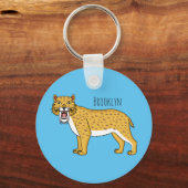 Slijmtandtijgerillustratie Sleutelhanger (Voorkant)