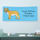 Slijmtandtijgerillustratie Spandoek (Beurs)