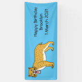 Slijmtandtijgerillustratie Spandoek (Verticaal)