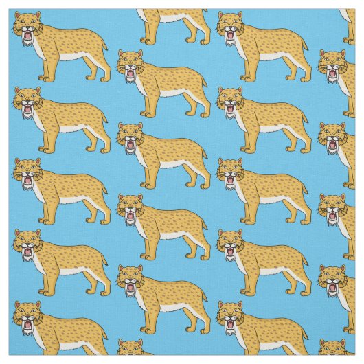 Slijmtandtijgerillustratie Stof (Swatch)