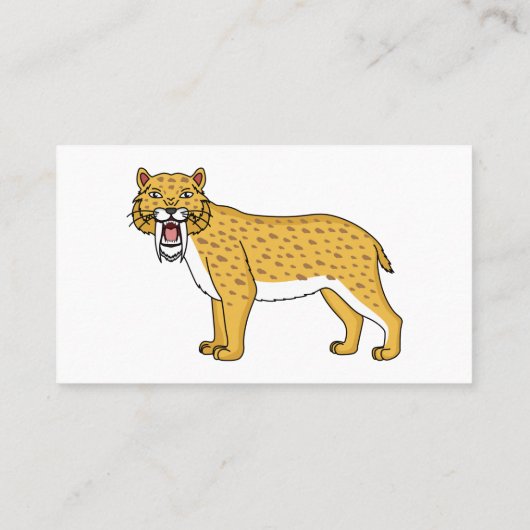 Slijmtandtijgerillustratie Visitekaartje (Achterkant)