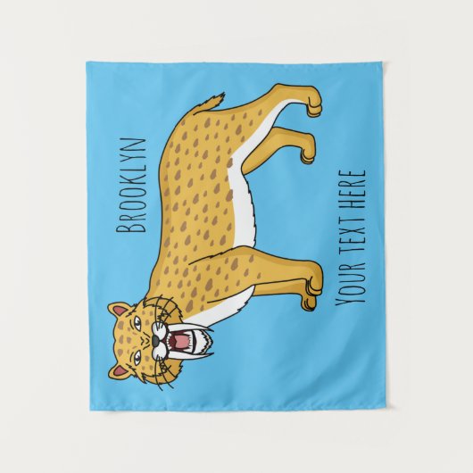 Slijmtandtijgerillustratie Wandkleed (Voorkant)