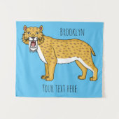 Slijmtandtijgerillustratie Wandkleed (Voorkant (horizontaal))