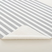 Slijp grijs en wit sherpa deken (3/4)