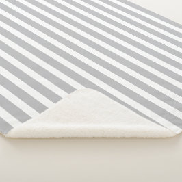 Slijp grijs en wit sherpa deken