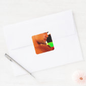 Slijp het langzaam vierkante sticker (Envelop)