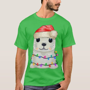 Slijp met waterdichte kerstbomen Licht met schuine T-shirt