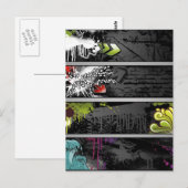 slijpbanners-vector briefkaart (Voorkant / Achterkant)