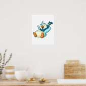 Slijpblauw Poster (Keuken)