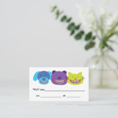 Slijpdieren in de braces-orthodontist afsprakenkaartje (Staand voorkant)