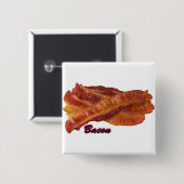 Slijpen van Bacon Vierkante Button 5,1 Cm (Voorkant /achterkant)
