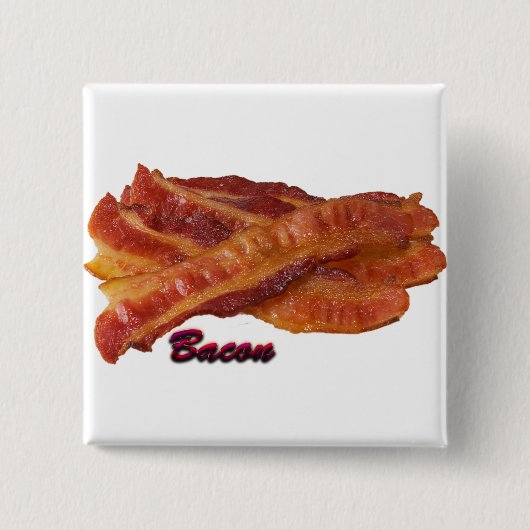 Slijpen van Bacon Vierkante Button 5,1 Cm (Voorkant)