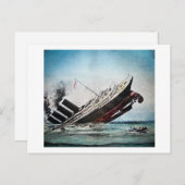 Slijpen van de Titanic Magic Lantern Slide Briefkaart (Voorkant / Achterkant)