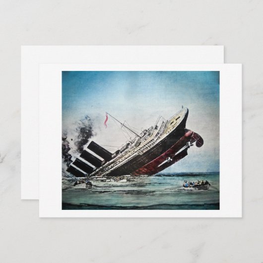 Slijpen van de Titanic Magic Lantern Slide Briefkaart (Voorkant / Achterkant)