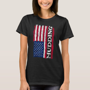 Slijpen van weg SA Vlag Retro Mud run & 4 wiel T-shirt