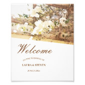 Slijpende jasmijnbloemen foto afdruk (Voorkant)