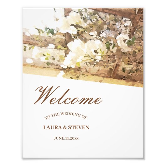 Slijpende jasmijnbloemen foto afdruk (Voorkant)