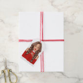 Slijpmiddel van warme chocolade in de winter in he cadeaulabel (Met Touw)