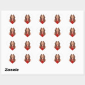Slijpmiddel van warme chocolade in de winter in Re Hart Sticker (Vel)
