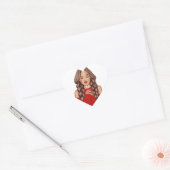 Slijpmiddel van warme chocolade in de winter in Re Hart Sticker (Envelop)