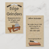 slijpschijf voor het slijpen van bladen visitekaartje (Voorkant / Achterkant)