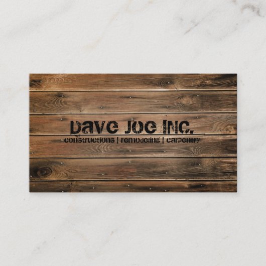 slijpschuur- en schuurhout visitekaartje (Voorkant)