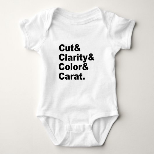 Slijpsel & Helderheid & Kleur & Karaat | Diamant G Romper (Voorkant)