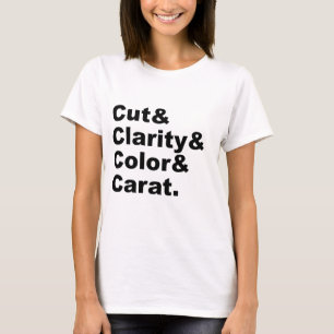 Slijpsel & Helderheid & Kleur & Karaat   Diamant G T-shirt