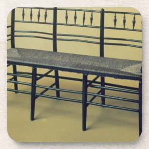 Slijpstoel (hout en spruw) bier onderzetter