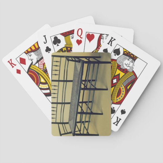 Slijpstoel (hout en spruw) pokerkaarten (Achterkant)