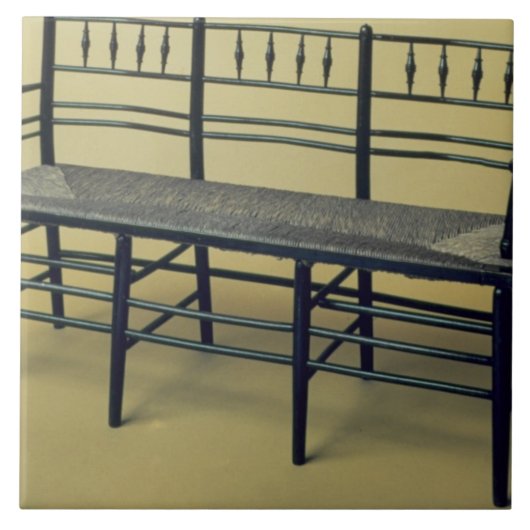 Slijpstoel (hout en spruw) tegeltje (Voorkant)