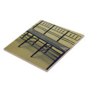 Slijpstoel (hout en spruw) tegeltje (Zijkant)